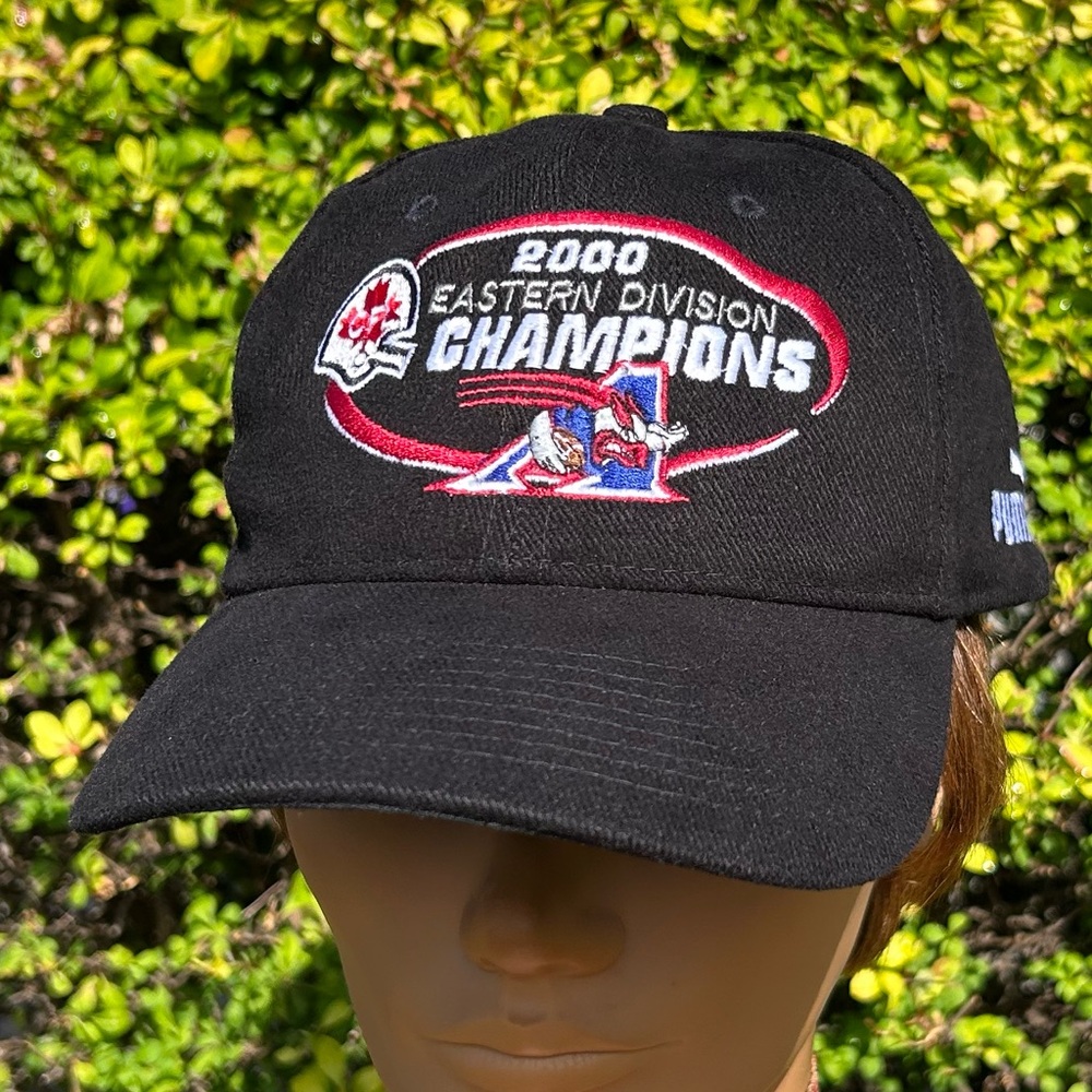 Vintage 2000 Y2K Montreal Alouettes 🏈 Champions strapback cap hat Puma CFL